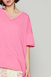 POL V-Neck Half Sleeve T-Shirt OutfitFlow